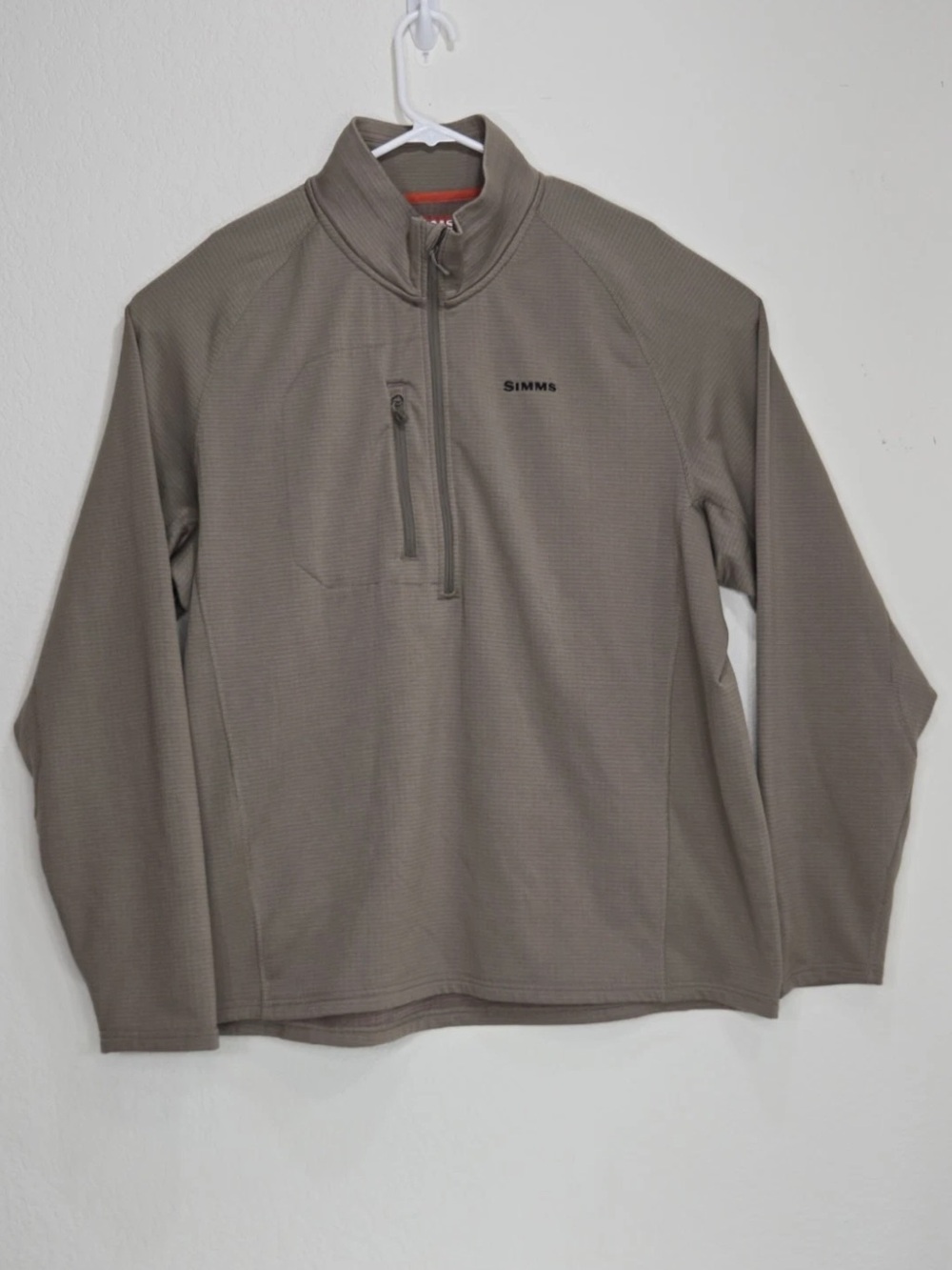 Simms Thermal 1/4 Zip Top Grid Fleece Tan Size 3XL Mens